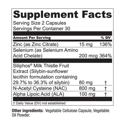 LiverWell Liver Cleanse, Rejuvenation, Metabolic Support - Liver Supplement for Liver Health w/Highly Bioavailable Milk Thistle Extract, N-Acetyl Cysteine, - dailyvitalstore