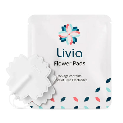 Livia Flower Pads | Electrodes Menstrual Pain Relief Device | Compact, Lightweight, Discreet | Skin-Friendly & Easy to Apply | 1 Set of Electrodes - dailyvitalstore