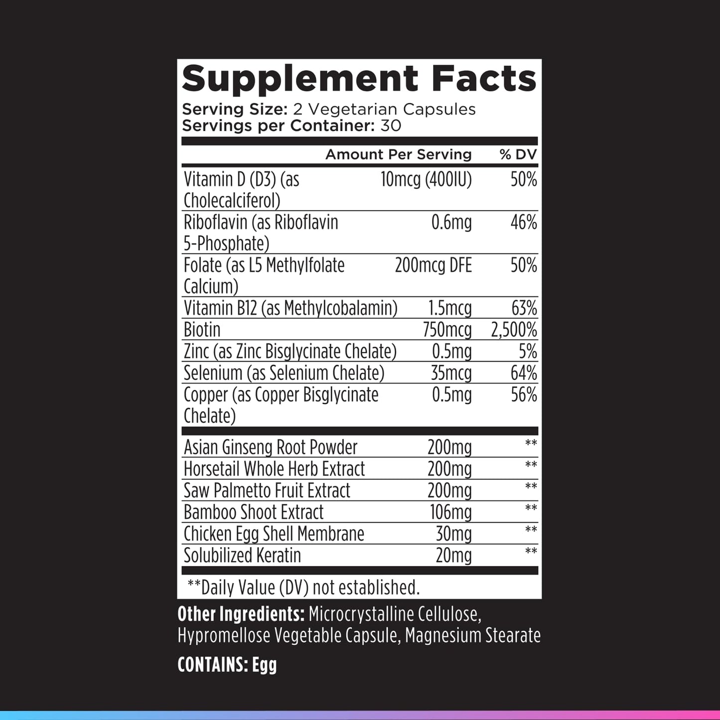 Livingood Daily Hair, Skin & Nails Supplement, 14-in-1 Formula with Biotin, Collagen, Keratin, Bamboo, Selenium, Folate, B12, Zinc and More, Beauty Supplement for Women & Men, Gluten Free, 60 Capsules - dailyvitalstore