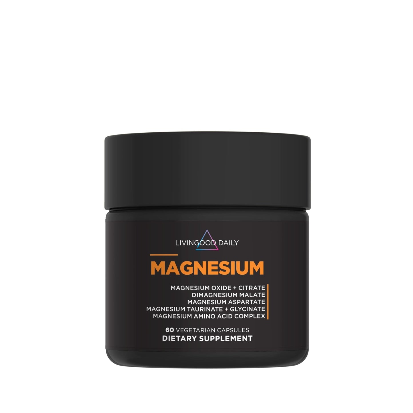 Livingood Daily Magnesium Supplement with Magnesium Glycinate, Citrate, Malate, Oxide, Aspartate, Amino Acid Complex and Chicory Root for Heart Health, Sleep and Muscle Support, 300mg, 60 Capsules - dailyvitalstore