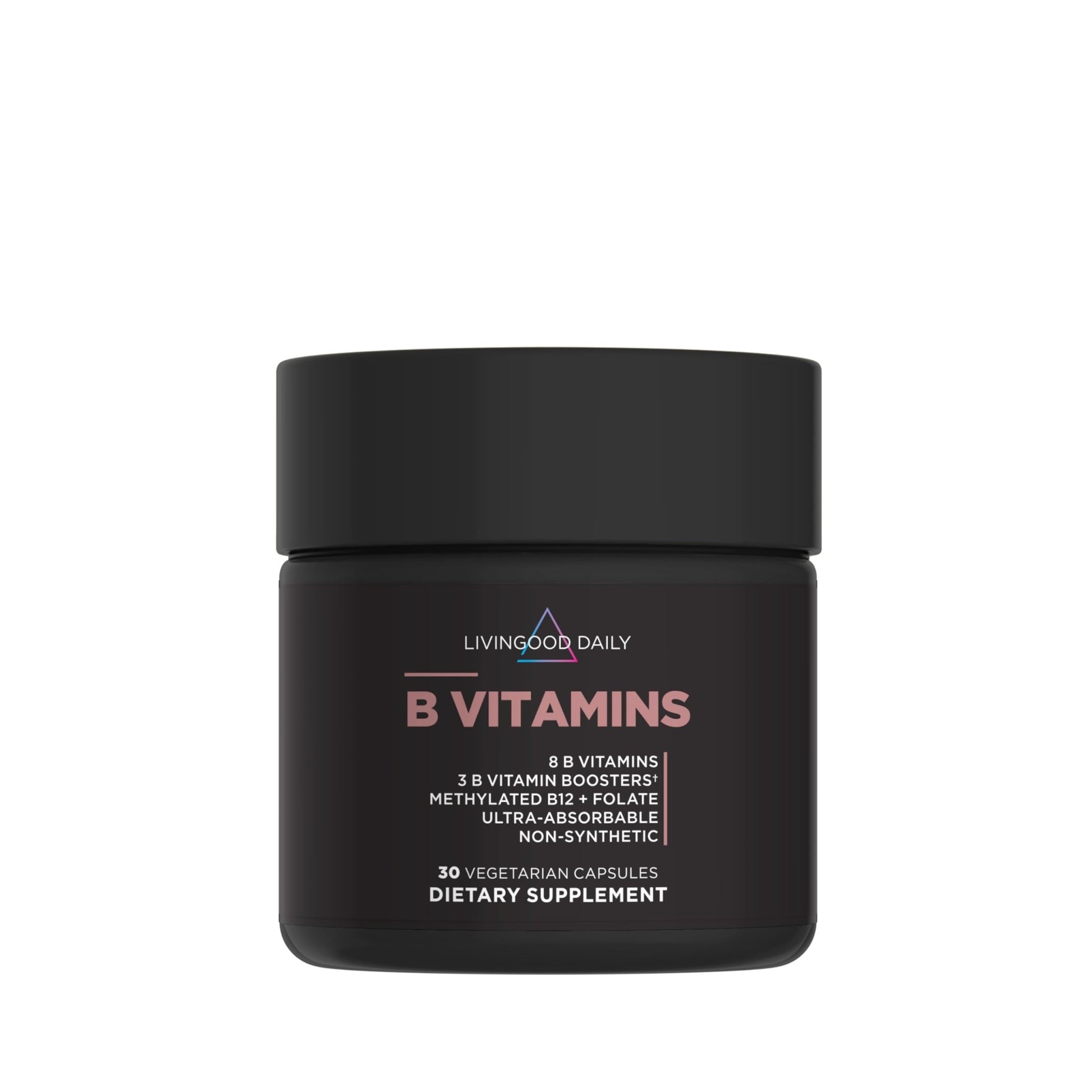 Livingood Daily Vitamin B Complex Capsules for Men and Women, Methylated B12 & Folate, 11 Active Forms Including B1 B2 B3 B5 B6 & Biotin, Gluten Free - dailyvitalstore