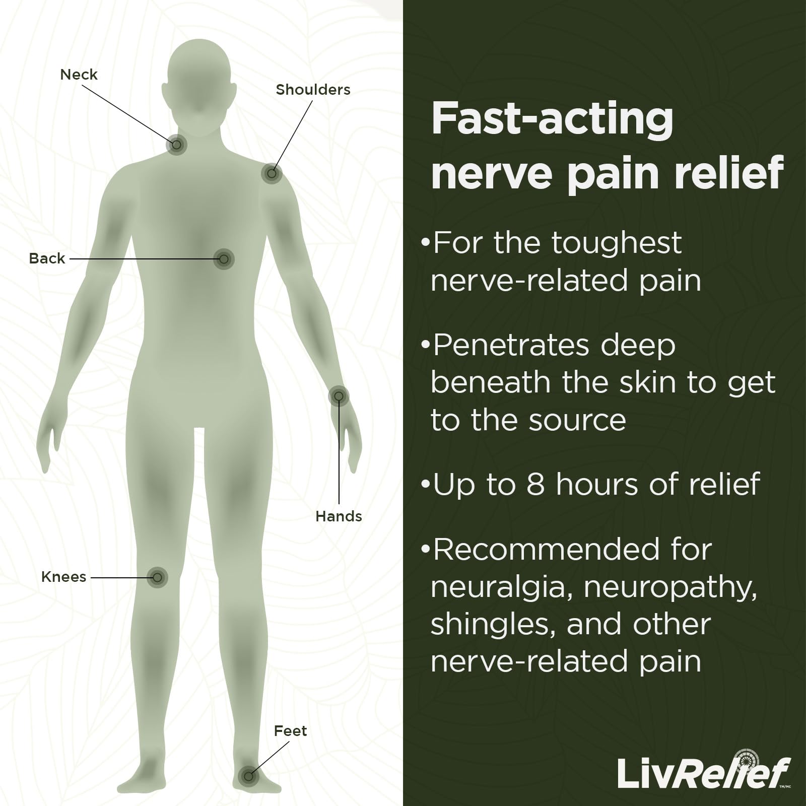 LivRelief Nerve Pain Relief Extra Strength - 50g - dailyvitalstore