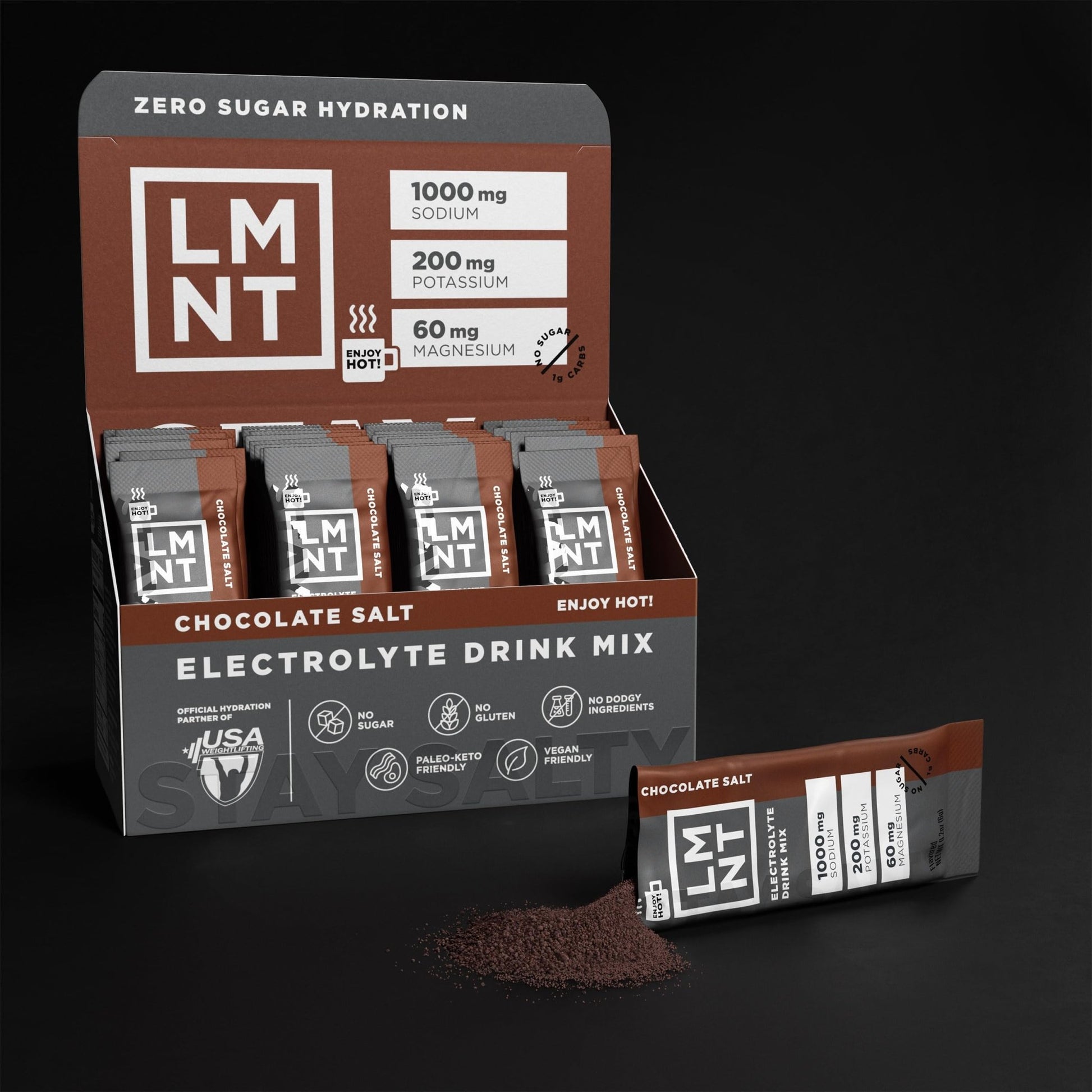 LMNT Zero Sugar Hot Chocolate or Coffee Mixer - Chocolate Salt | Drink Mix | 30-Count - dailyvitalstore