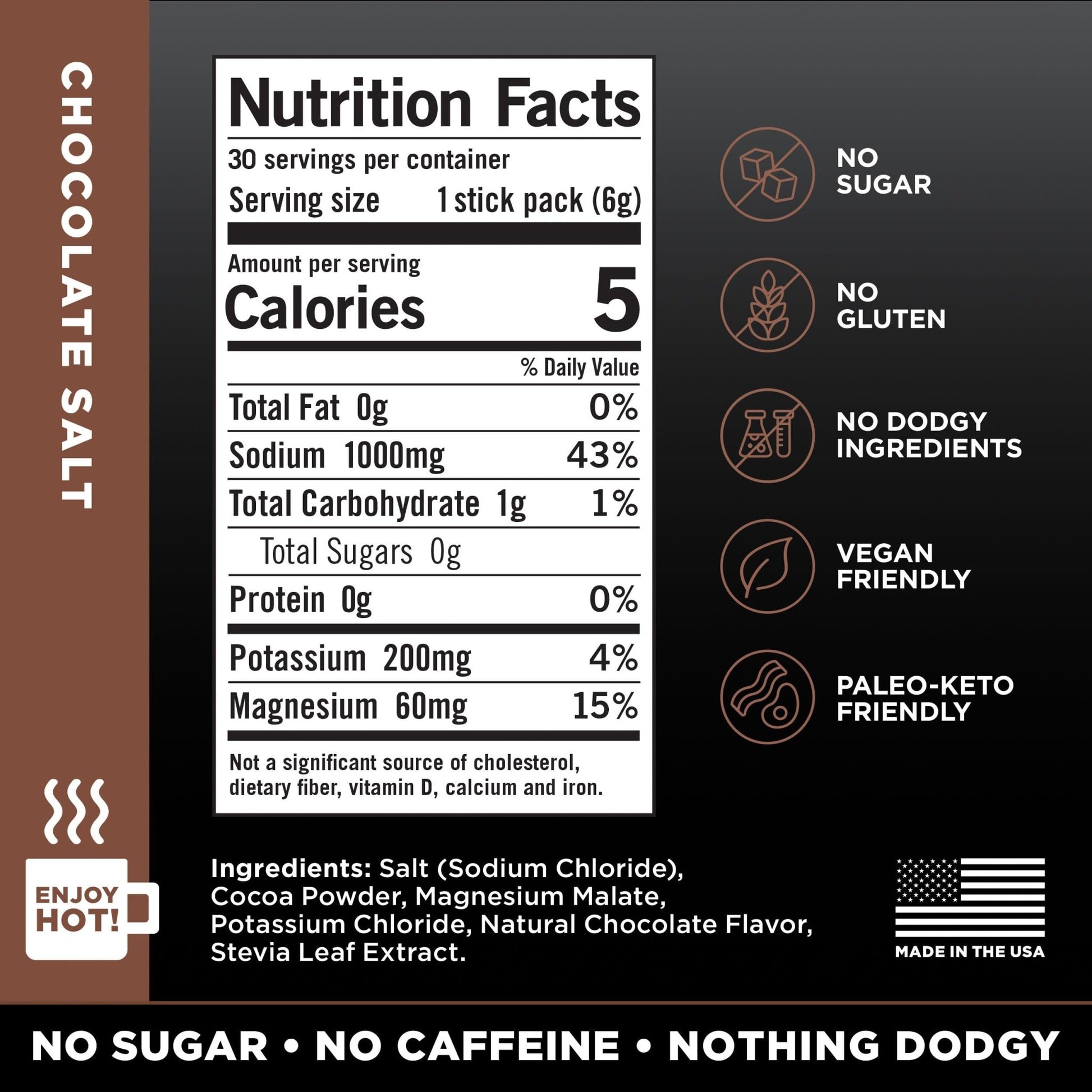 LMNT Zero Sugar Hot Chocolate or Coffee Mixer - Chocolate Salt | Drink Mix | 30-Count - dailyvitalstore