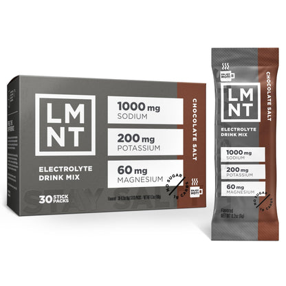 LMNT Zero Sugar Hot Chocolate or Coffee Mixer - Chocolate Salt | Drink Mix | 30-Count - dailyvitalstore