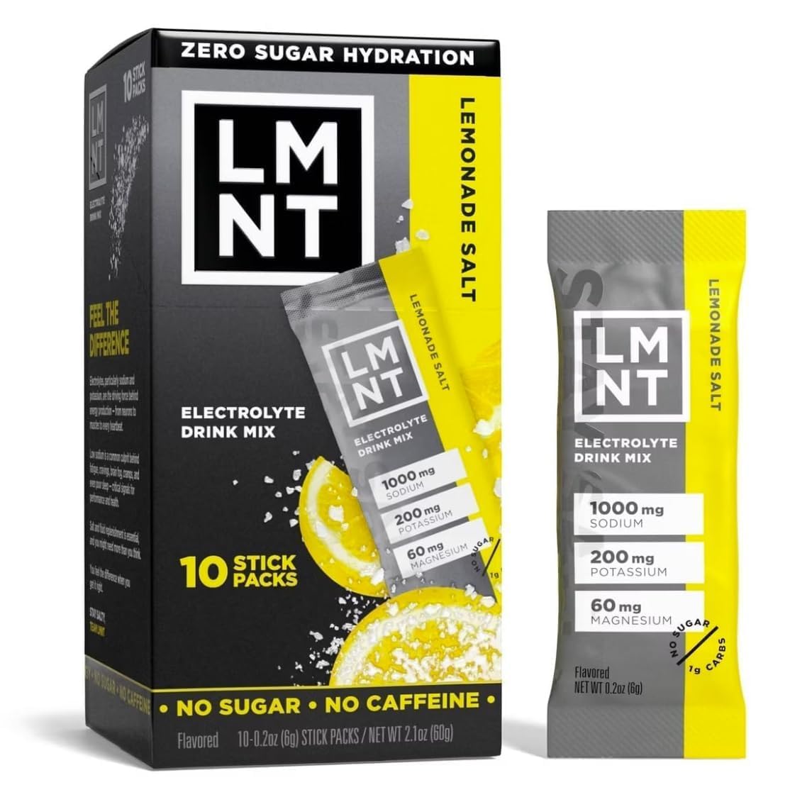 LMNTS Lemonade Zero-Sugar Electrolytes Drinks - 10ct/2.1oz - dailyvitalstore