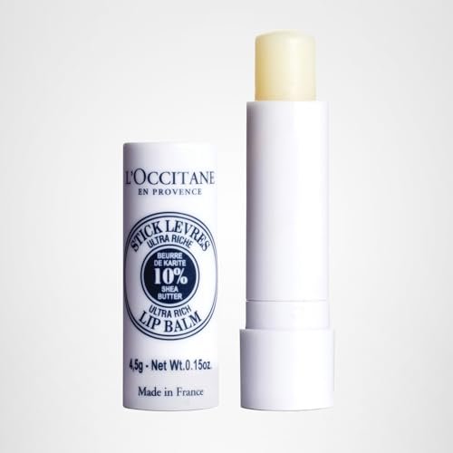 L'OCCITANE 10% Organic Shea Butter Ultra Rich Lip Balm Stick, Moisturizes, Nourishes, Repairs & Softens Dry, Chapped Lips, Long Lasting, Vegan - dailyvitalstore