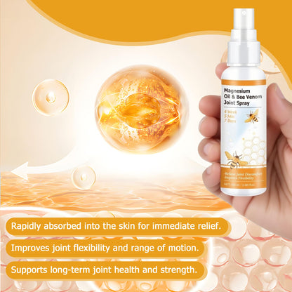 Loicwoo Magnesium Oil & Bee Venom Joint Spray, Magnesium Spray, Magnesium Joint Sprays for Relax Muscle Joints, Bee Venom Sprays for Back, Knee, Hands, Neck (1 PCS,100ML) - dailyvitalstore
