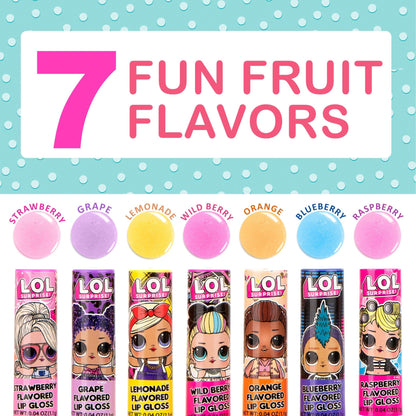 L.O.L Surprise 7-Pack Lip Gloss for Girls, Lol Lip Gloss - dailyvitalstore