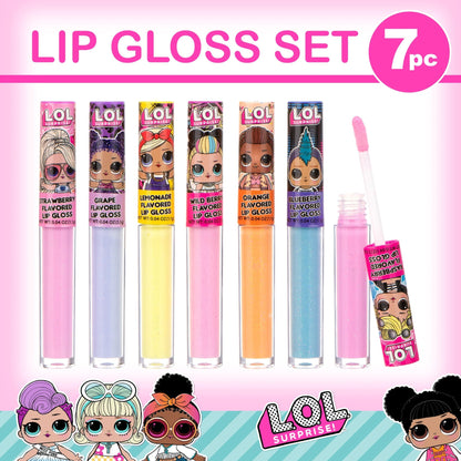 L.O.L Surprise 7-Pack Lip Gloss for Girls, Lol Lip Gloss - dailyvitalstore