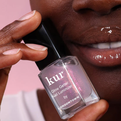 LONDONTOWN Glow Getter Nail Luminizer – One-Step Nail Treatment with Hexanal & Shimmer for Stronger, Healthier, Glossier Nails, No Base or Top Coat Needed, 0.4 Fl Oz - dailyvitalstore