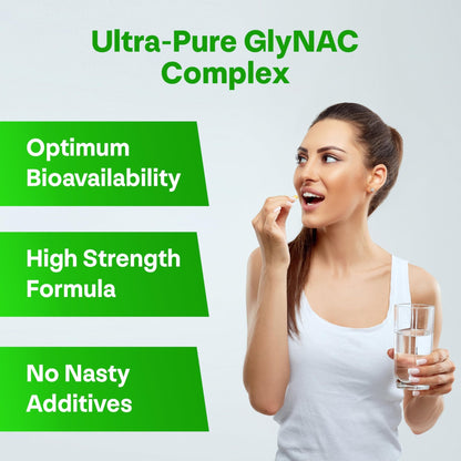 Longevity Box Ultra Pure GlyNAC Supplement 1000mg (500mg Glycine + 500mg N-Acetyl Cysteine) - Glutathione Precursor for Healthy Aging, Energy & Cellular Protection - 120 Vegan Capsules - dailyvitalstore