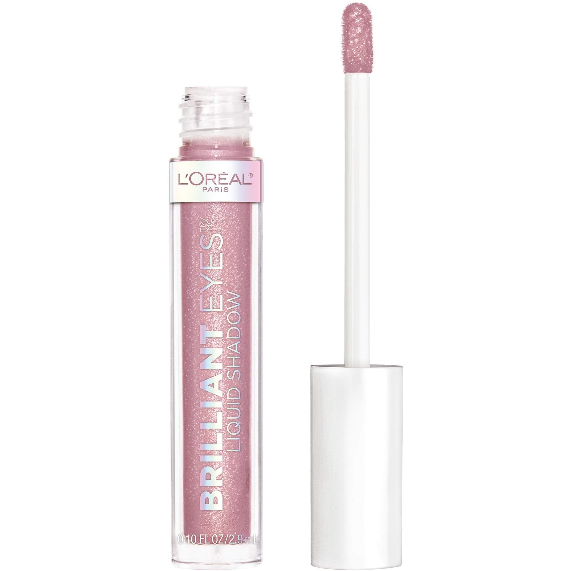 L'Oreal Paris Brilliant Eyes Shimmer Liquid Eye Shadow, Longwearing Lasting Shimmer, Crease Resistant, Flake-Proof, Precision Applicator, Quick Dry, Non-Greasy, Amethyst Quartz, 0.1 oz. - dailyvitalstore