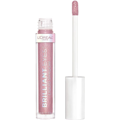 L'Oreal Paris Brilliant Eyes Shimmer Liquid Eye Shadow, Longwearing Lasting Shimmer, Crease Resistant, Flake-Proof, Precision Applicator, Quick Dry, Non-Greasy, Amethyst Quartz, 0.1 oz. - dailyvitalstore