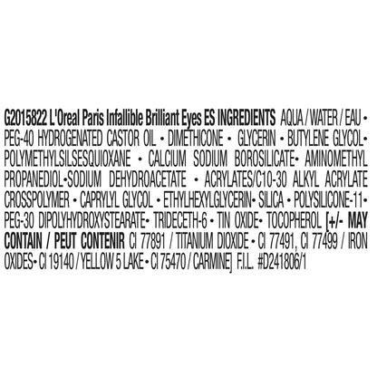 L'Oreal Paris Brilliant Eyes Shimmer Liquid Eye Shadow, Longwearing Lasting Shimmer, Crease Resistant, Flake-Proof, Precision Applicator, Quick Dry, Non-Greasy, Amethyst Quartz, 0.1 oz. - dailyvitalstore