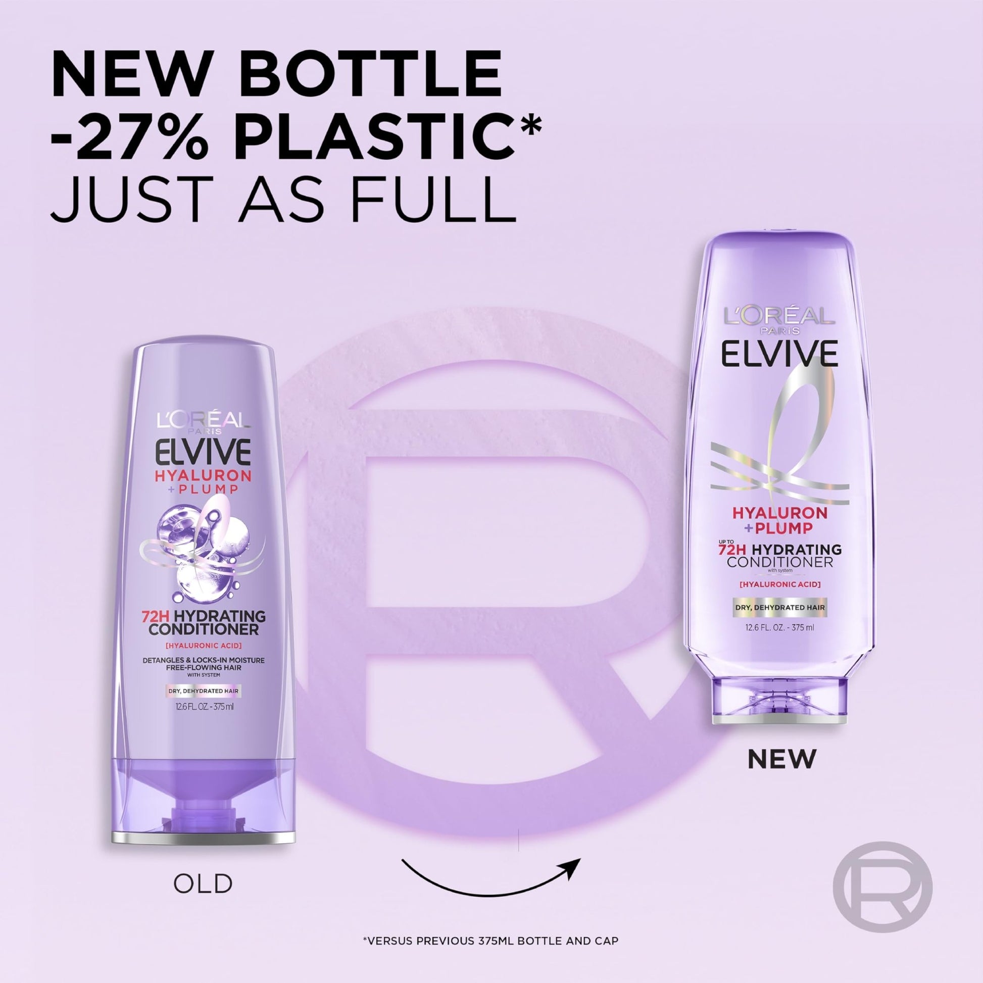 L'Oreal Paris Elvive Hyaluron Plump Hydrating Conditioner for Dehydrated, Dry Hair Infused with Hyaluronic Acid Care Complex, Paraben-Free, 12.6 Fl Oz - dailyvitalstore