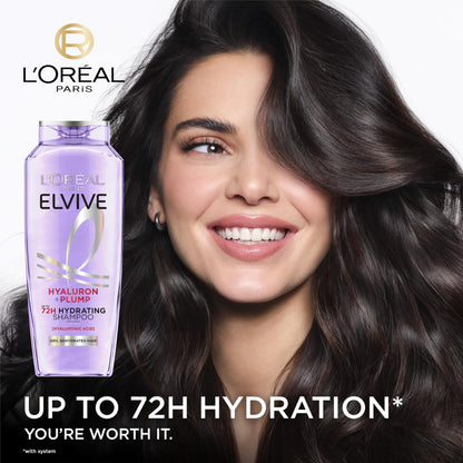 L'Oreal Paris Elvive Hyaluron Plump Hydrating Shampoo for Dehydrated, Dry Hair Infused - dailyvitalstore
