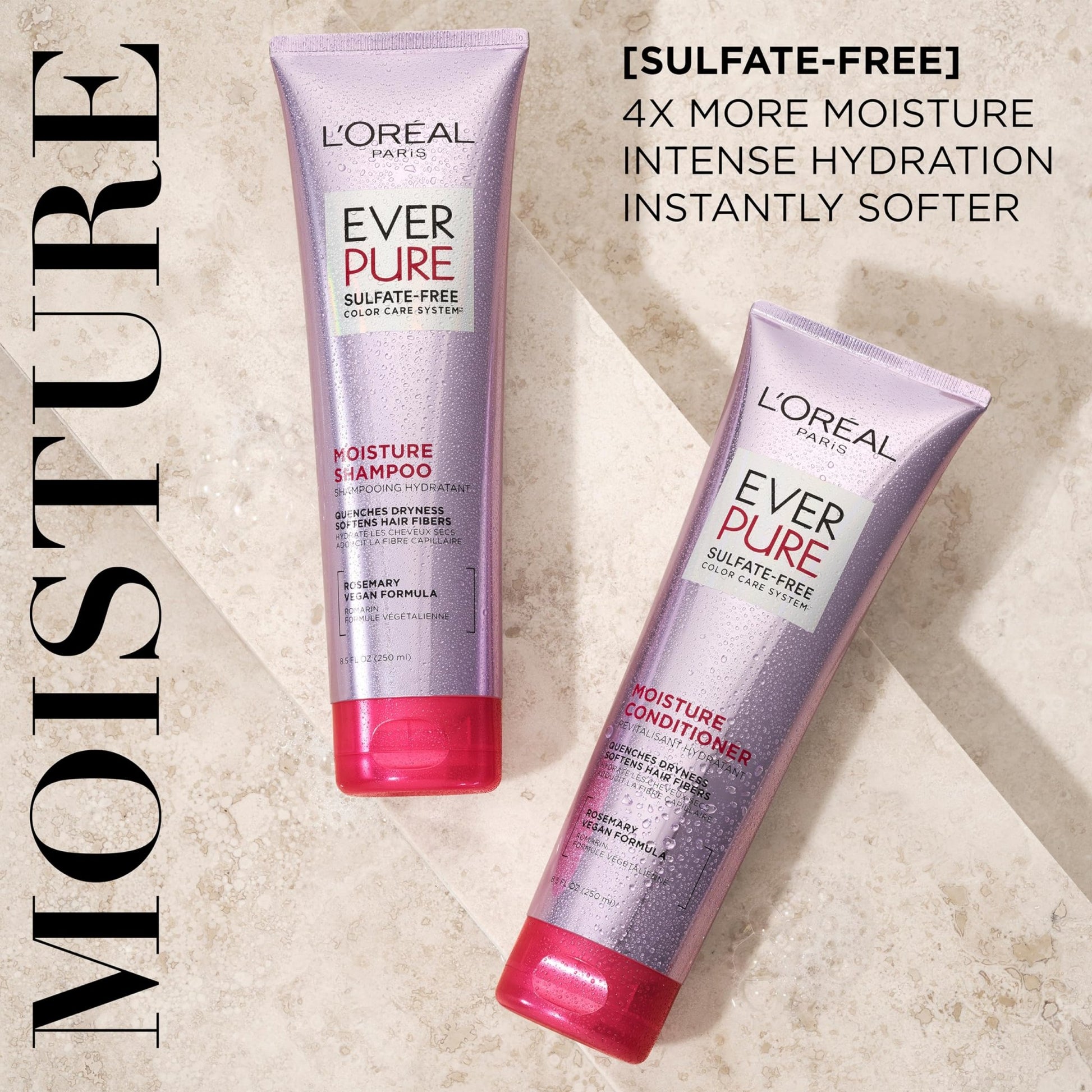 L'Oreal Paris Moisture Sulfate Free Shampoo and Conditioner Set, Hair Care for Color-Treated Hair - dailyvitalstore
