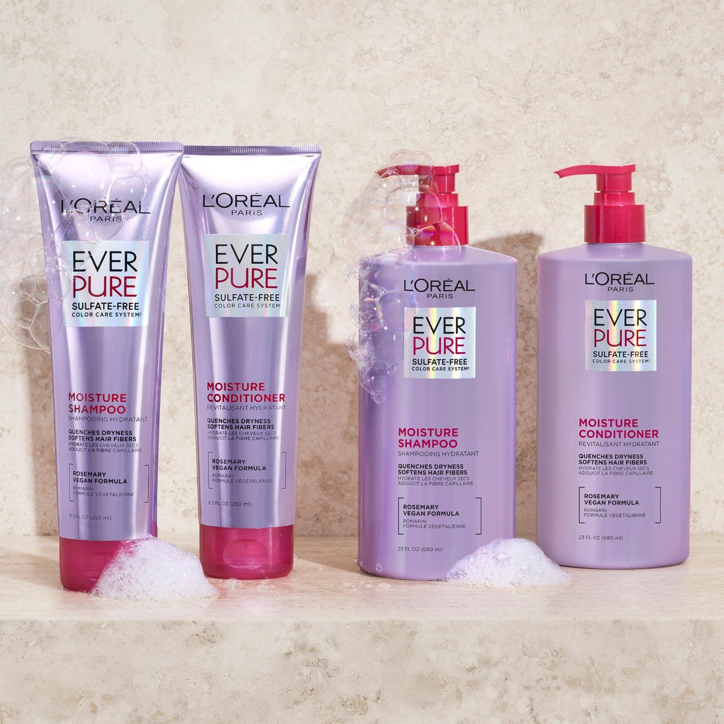 L'Oreal Paris Moisture Sulfate Free Shampoo and Conditioner Set, Hair Care for Color-Treated Hair - dailyvitalstore