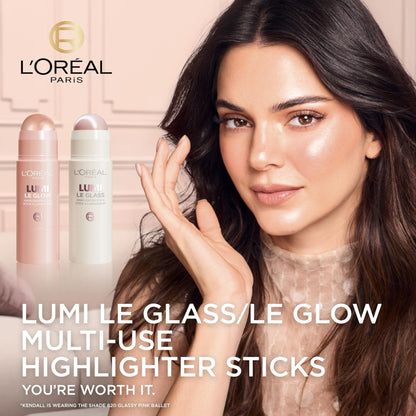 L'Oreal Paris True Match Lumi Le Glass Highlighter Stick, Reflective, Translucent, Glassy Highlighter for Face and Body, 620 Pink Ballet, 0.17 Oz - dailyvitalstore