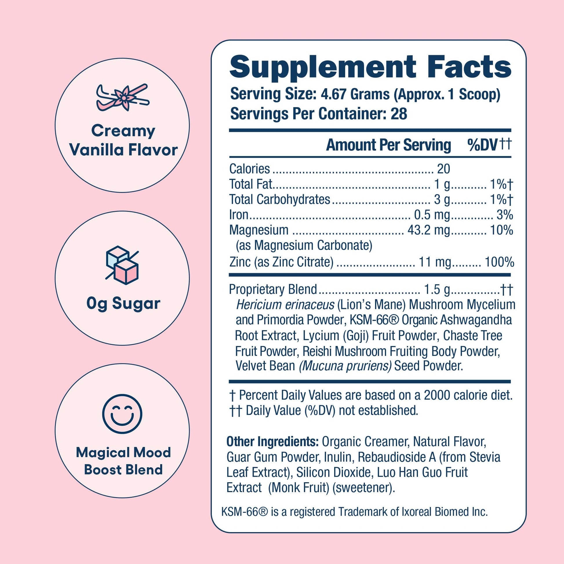 Love Sweat Fitness Mood & Stress Support Supplement for Women | Ashwagandha, B Vitamins & Magnesium Powder | Focus, Calm & Balance | Miss Congeniality Vanilla | Vegan, Non-GMO | 28 Servings - dailyvitalstore