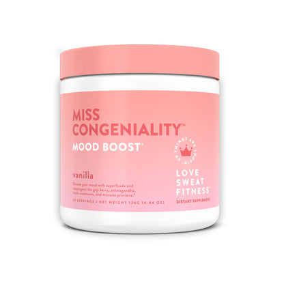 Love Sweat Fitness Mood & Stress Support Supplement for Women | Ashwagandha, B Vitamins & Magnesium Powder | Focus, Calm & Balance | Miss Congeniality Vanilla | Vegan, Non-GMO | 28 Servings - dailyvitalstore