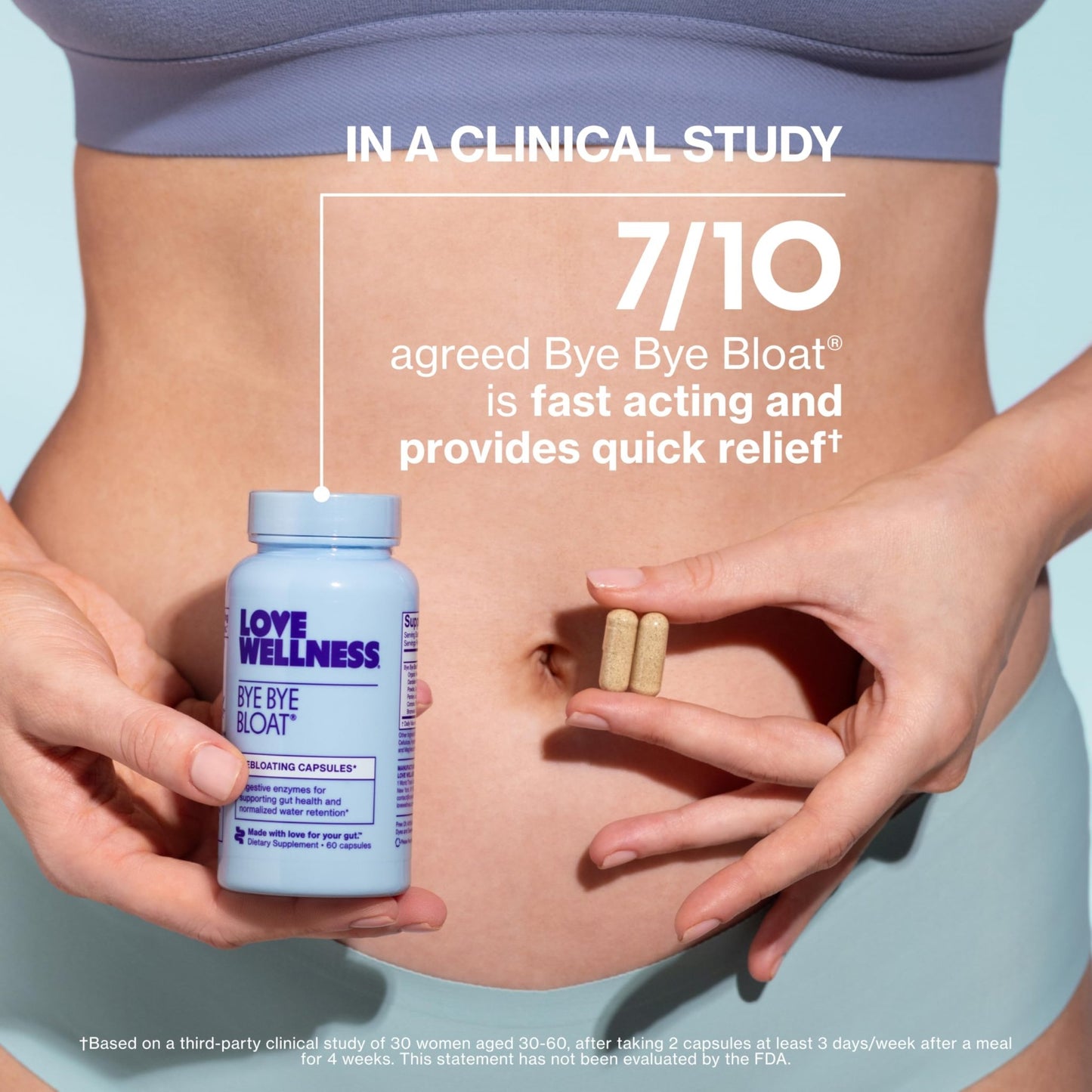 Love Wellness Bye Bye Bloat | Digestive Enzymes for Fast Acting Bloating Relief for Women | Helps Reduce Water Retention & Gas Relief | Supports Digestive Health with Fenugreek & Dandelion | 60 Count - dailyvitalstore