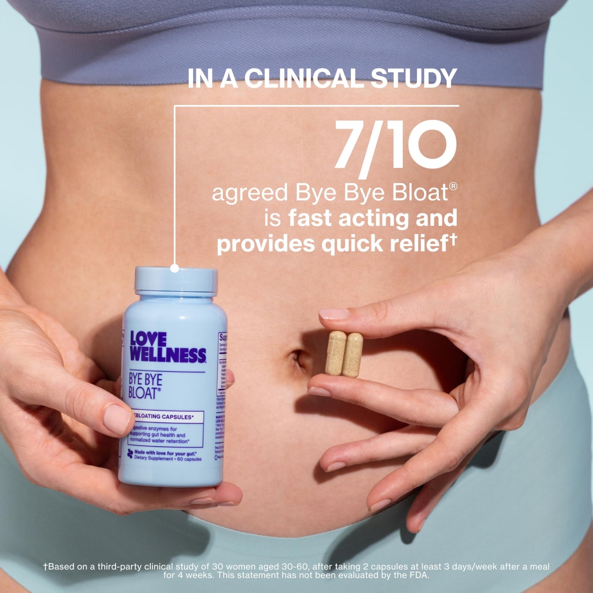 Love Wellness Bye Bye Bloat | Digestive Enzymes for Fast Acting Bloating Relief for Women | Helps Reduce Water Retention & Gas Relief | Supports Digestive Health with Fenugreek & Dandelion | 60 Count - dailyvitalstore