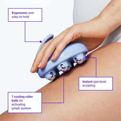Love Wellness Bye Bye Bloat Lymphatic Massage Roller | Handheld Massager and Body Sculpting Tool | Supports Lymphatic Drainage, Bloating Relief, Skin Hydration & Boost Circulation | 1 Count - dailyvitalstore