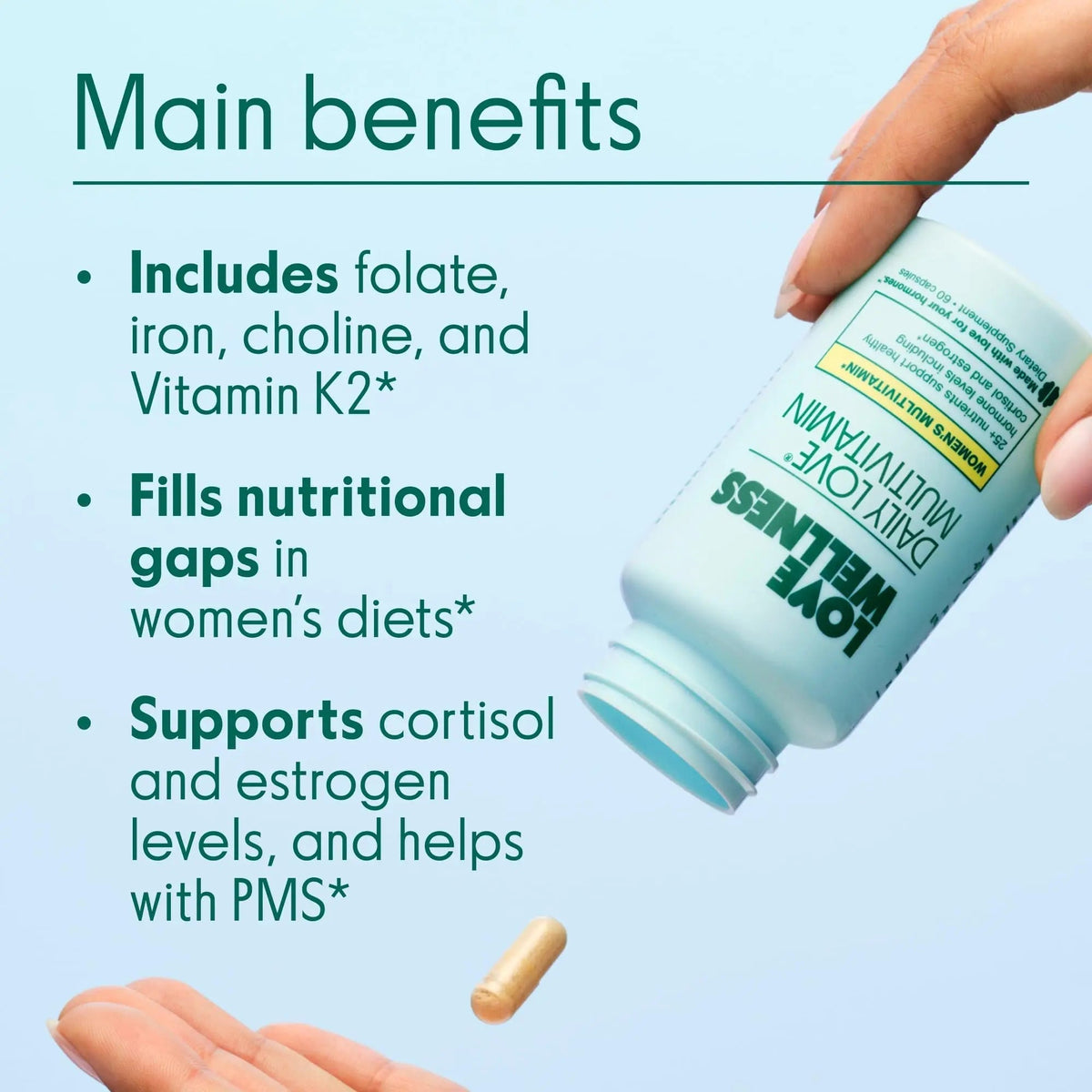 Love Wellness Daily Love Multivitamin & Big Brain Probiotics | Mind and Body Duo | Womens Vitamin and Probitoic - dailyvitalstore