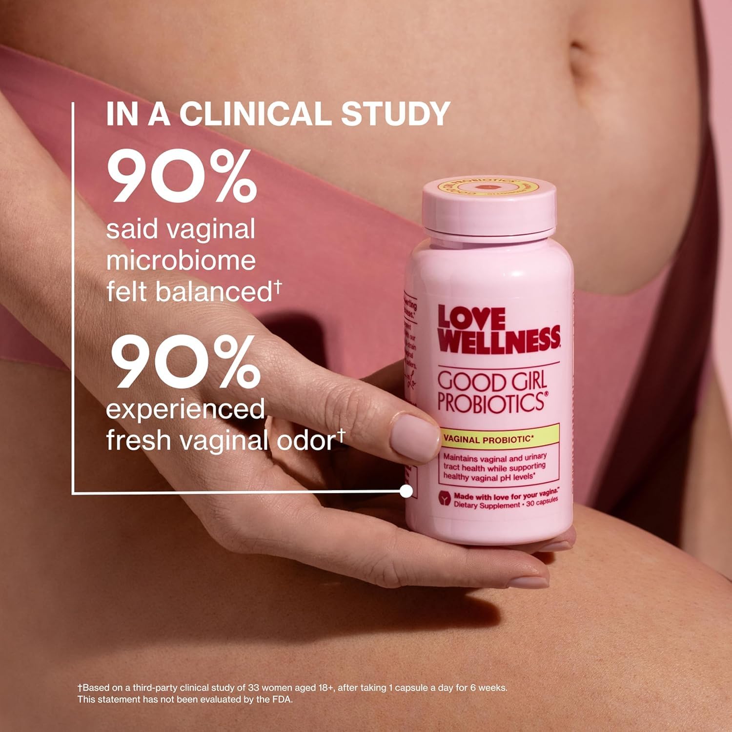 Love Wellness Good Girl Probiotics | Women’s Vaginal Health & pH Balance Supplement | 9-Strain Probiotic for Urinary Tract, Yeast, Odor & Immune Support | Gluten-Free (60-Day Supply) - dailyvitalstore