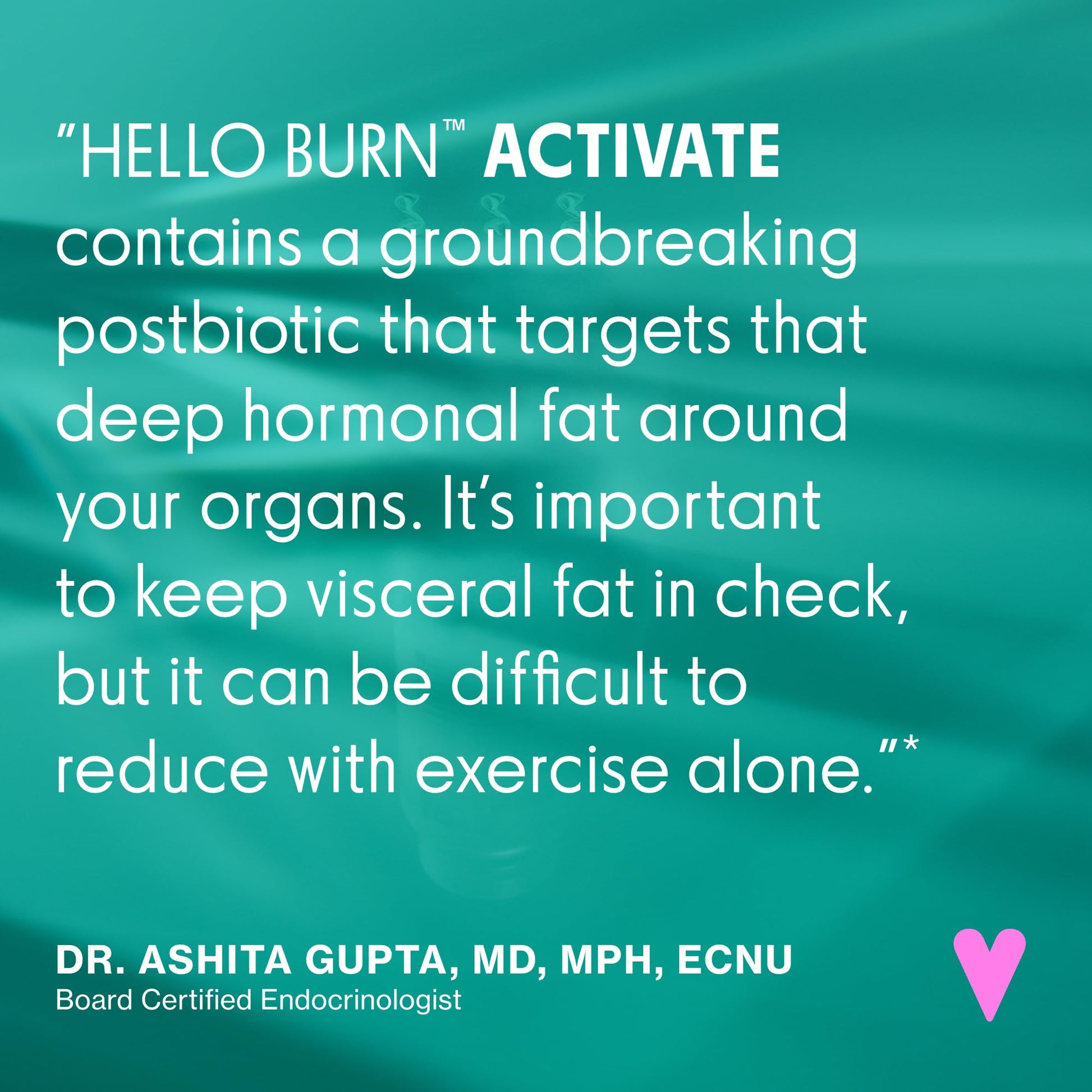 Love Wellness Hello Burn Activate | Support Visceral Fat Burn with HT BPL1 Postbiotic | Supports Healthy Waist Circumference, Longevity and Metabolic Wellness | 30 Count - dailyvitalstore