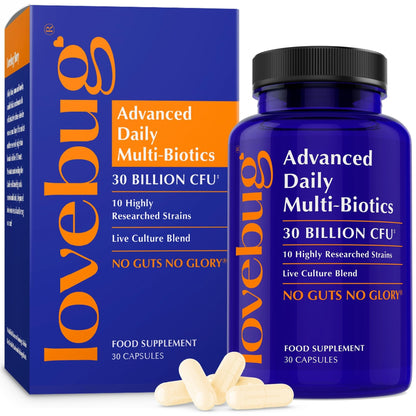 LOVEBUG Award Winning Maximum Strength | Rebuild & Restore Immune and Digestive Microbiome | 10 Clinically Studied Strains for Constipation - dailyvitalstore