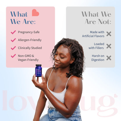 LOVEBUG Prenatal Probiotic | Helps with Morning Sickness, Nausea, Heartburn & Digestion | Helps Baby Microbiome | Multi Strain 20 Billion CFU | 30 Capsules - dailyvitalstore