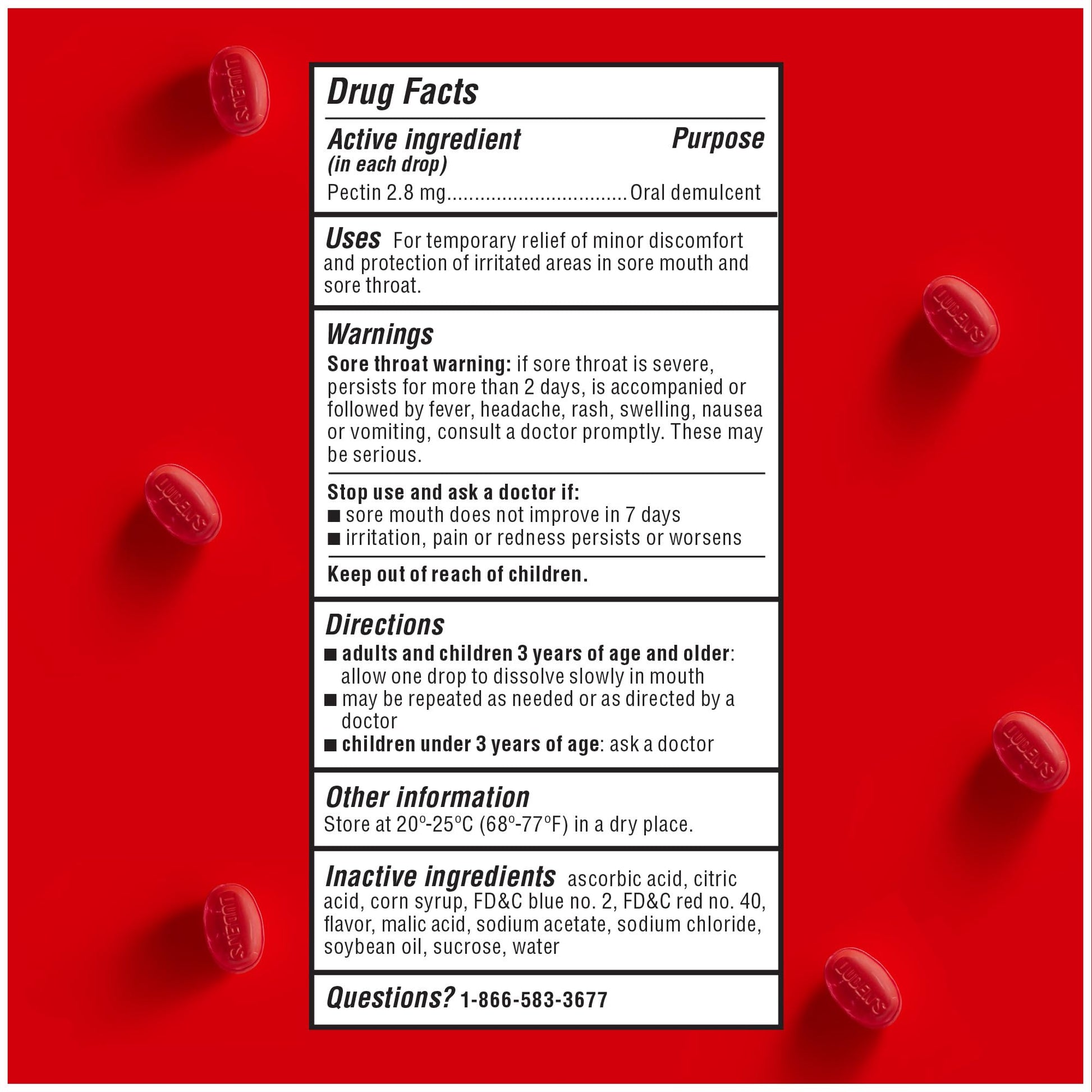 Luden's Sore Throat Relief Lozenges for Minor Everyday Irritation & Dry Mouth, Wild Cherry Flavored Drops, 30 Count - dailyvitalstore