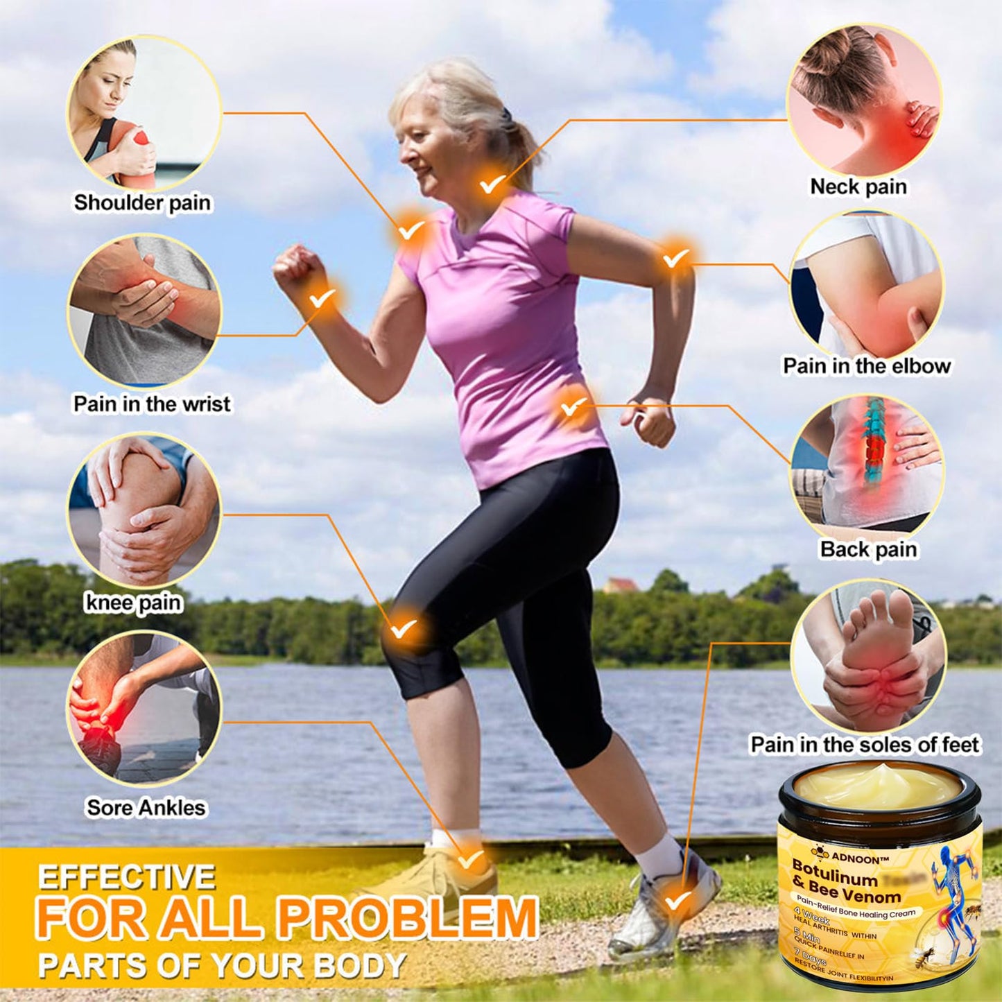 Luhaka Botulinum Toxin & Bee Venom Pain-Relief Bone Healing Cream,Bee Venom Cream,Effectively improve joint mobility (1PC) - dailyvitalstore