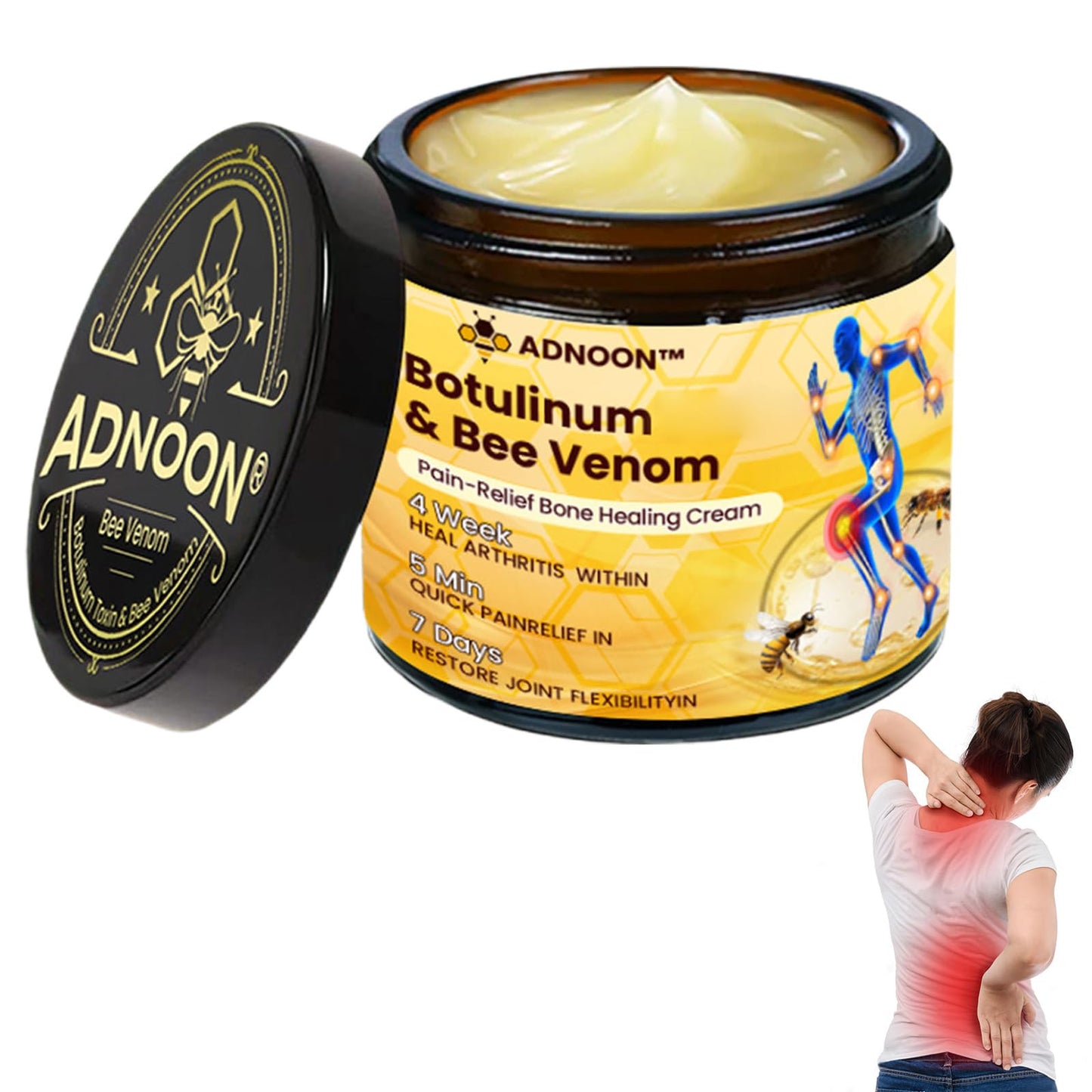 Luhaka Botulinum Toxin & Bee Venom Pain-Relief Bone Healing Cream,Bee Venom Cream,Effectively improve joint mobility (1PC) - dailyvitalstore