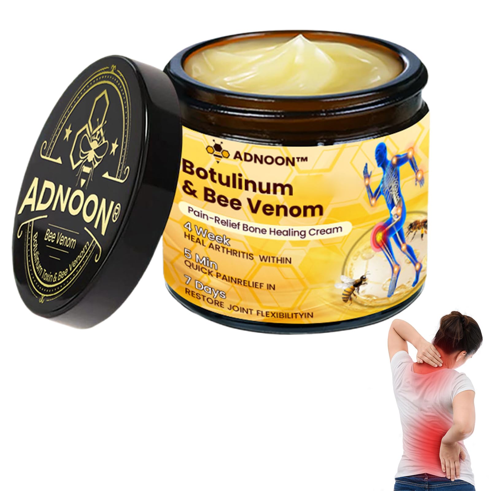 Luhaka Botulinum Toxin & Bee Venom Pain-Relief Bone Healing Cream,Bee Venom Cream,Effectively improve joint mobility (1PC) - dailyvitalstore