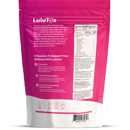 LULUTOX Detox Tea - Herbal Blend with Dandelion, Ginseng, and Ginger - Supports A Healthy Weight, Digestive Health - Vegan, All Natural, - dailyvitalstore