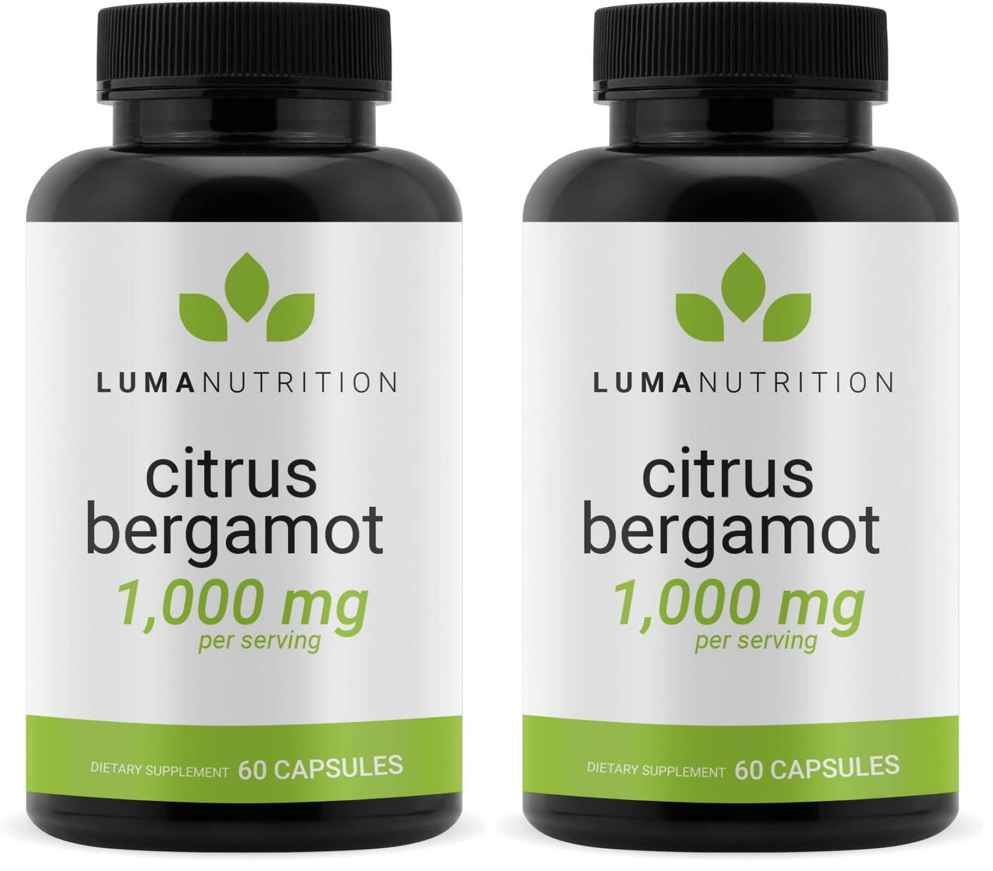 Luma Nutrition Citrus Bergamot 1000mg Per Serving - Citrus Bergamot Supplement - Heart Health Support - Made in the USA - Veteran Owned - 60 Capsules, 30 Servings (Pack of 2) - dailyvitalstore