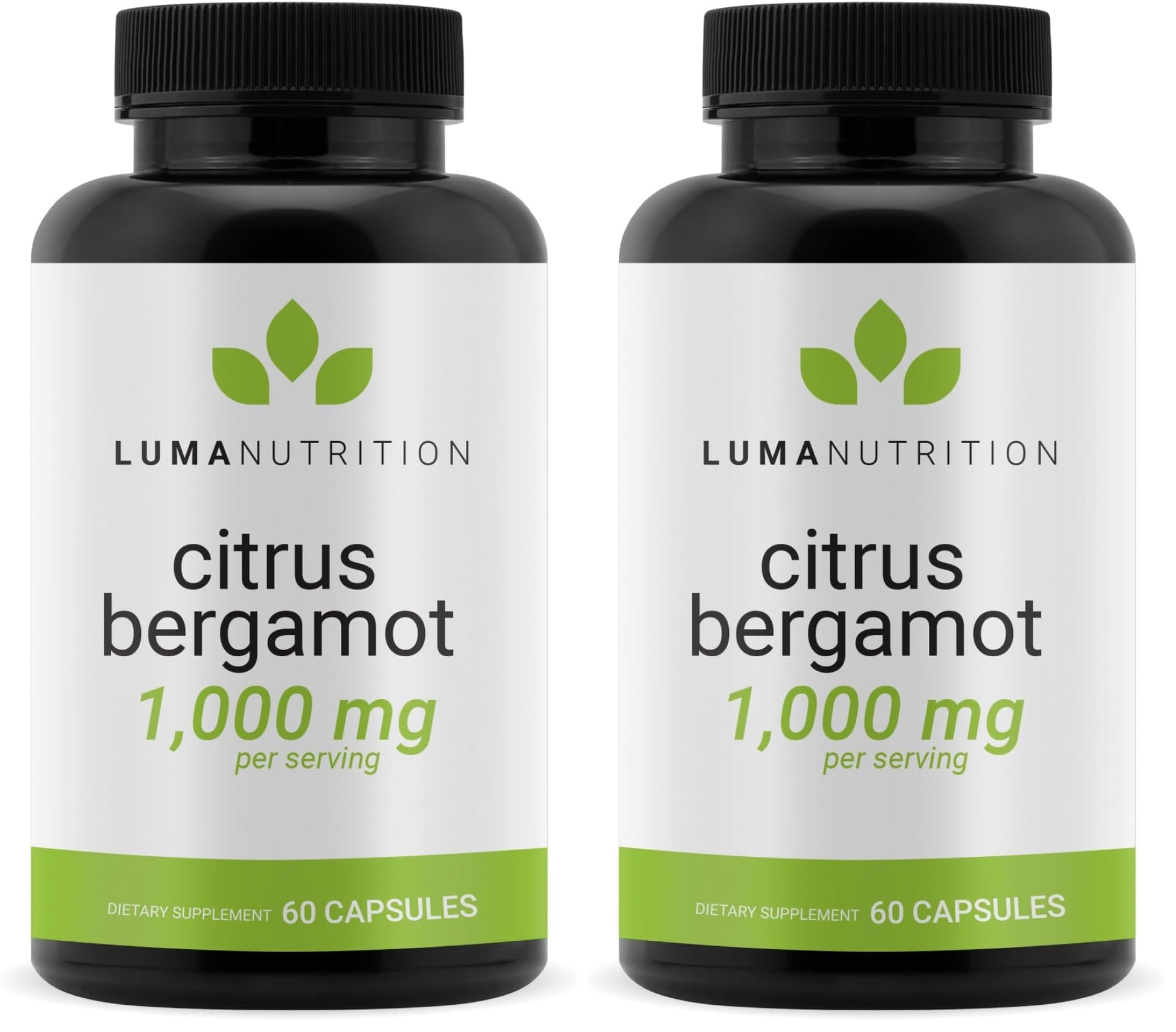 Luma Nutrition Citrus Bergamot 1000mg Per Serving - Citrus Bergamot Supplement - Heart Health Support - Made in the USA - Veteran Owned - 60 Capsules, 30 Servings (Pack of 2) - dailyvitalstore