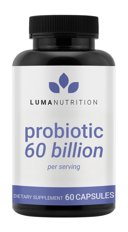 Luma Nutrition Probiotics 60 Billion CFU Per Serving with Prebiotics - Probiotics for Women and Men - Formulated for Digestive Enzyme Health - dailyvitalstore