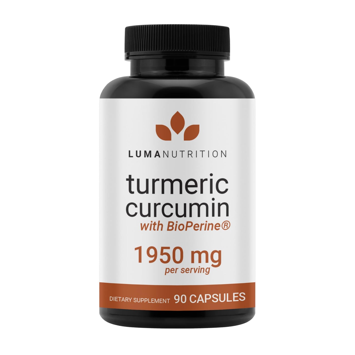 Luma Nutrition Turmeric Curcumin with Black Pepper - 95% Curcuminoids - 1950mg Per Serving - Premium Turmeric Supplement - dailyvitalstore