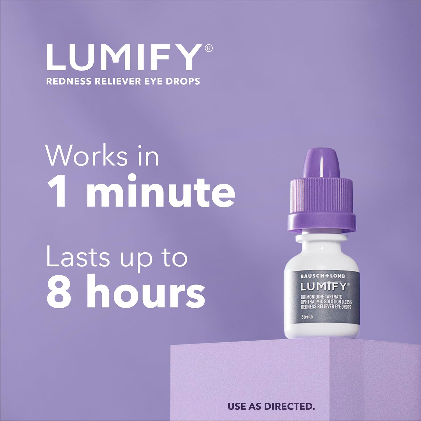 LUMIFY Eye Drops for Red Eyes, Redness Reliever for Brighter Looking Eyes, Works in 1 Minute & Lasts Up to 8 Hours, Eye Drops, 0.17 Fl Oz (5 mL) - dailyvitalstore