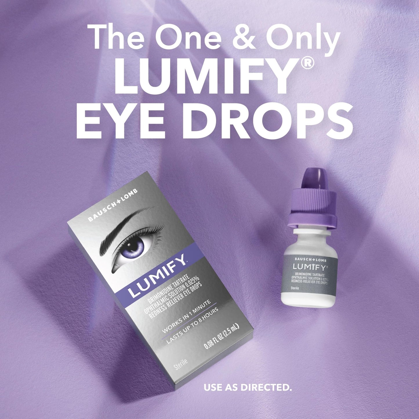 LUMIFY Eye Drops for Red Eyes, Redness Reliever for Brighter Looking Eyes, Works in 1 Minute & Lasts Up to 8 Hours, Eye Drops, 0.17 Fl Oz (5 mL) - dailyvitalstore