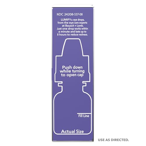 LUMIFY Eye Drops for Red Eyes, Redness Reliever for Brighter Looking Eyes, Works in 1 Minute & Lasts Up to 8 Hours, Eye Drops, 0.17 Fl Oz (5 mL) - dailyvitalstore