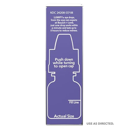 LUMIFY Eye Drops for Red Eyes, Redness Reliever for Brighter Looking Eyes, Works in 1 Minute & Lasts Up to 8 Hours, Eye Drops, 0.17 Fl Oz (5 mL) - dailyvitalstore