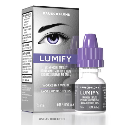 LUMIFY Eye Drops for Red Eyes, Redness Reliever for Brighter Looking Eyes, Works in 1 Minute & Lasts Up to 8 Hours, Eye Drops, 0.17 Fl Oz (5 mL) - dailyvitalstore