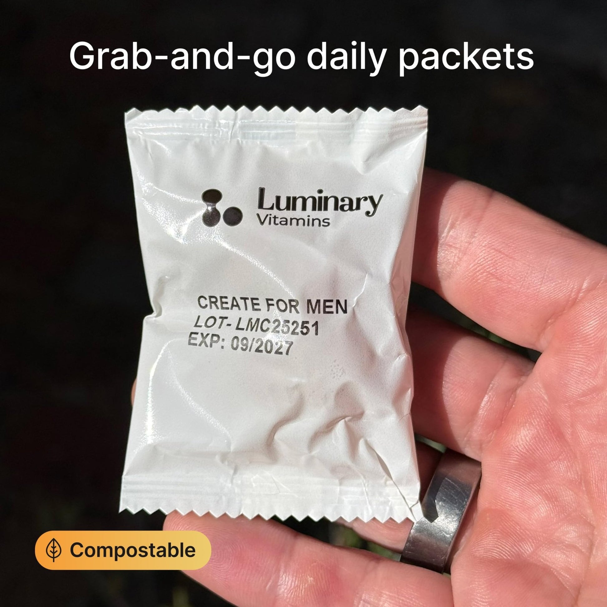 Luminary Vitamins Create for Men | IVF-Doctor Formulated Male Fertility Gummies | 300 mg CoQ10, 900 mg L-Carnitine, 10 mg Lycopene | Supports Sperm Health | Vegan & No Added Sugar (28 Day Supply) - dailyvitalstore