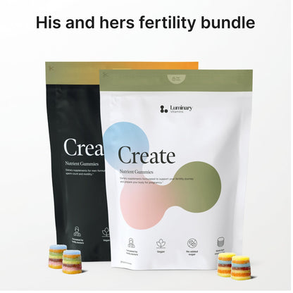 Luminary Vitamins Create for Men | IVF-Doctor Formulated Male Fertility Gummies | 300 mg CoQ10, 900 mg L-Carnitine, 10 mg Lycopene | Supports Sperm Health | Vegan & No Added Sugar (28 Day Supply) - dailyvitalstore